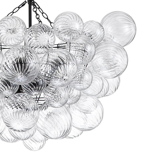 Thehouselights - Bubble Glass Modern Cluster Chandelier - Chandelier - 8 - Light - Black