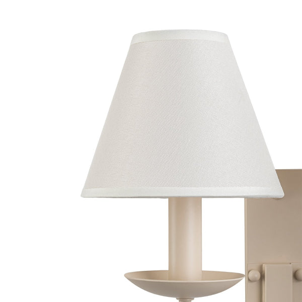 Thehouselights-Cottage Fabric Cone Shade Wall Sconce-Wall Lights-2-Light-