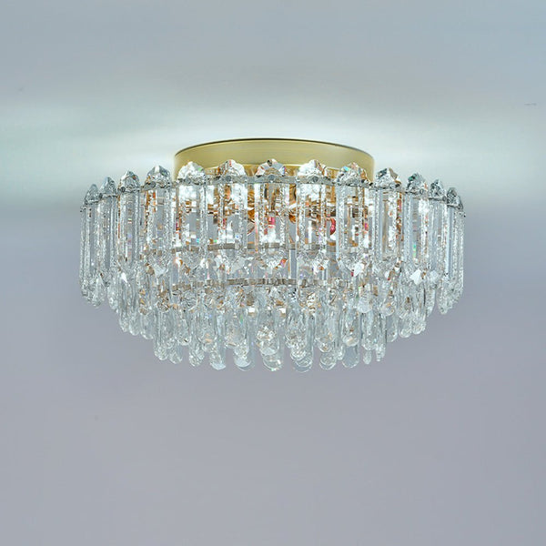 Thehouselights - Crystal Glass Chandelier Raindrop Flush Mount Ceiling - Ceiling Light - 60 cm. - 