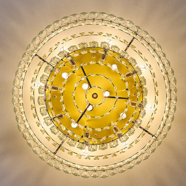 Thehouselights - Crystal Glass Chandelier Raindrop Flush Mount Ceiling - Ceiling Light - 60 cm. - 