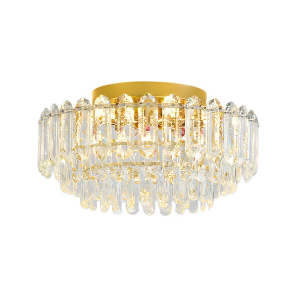 Thehouselights - Crystal Glass Chandelier Raindrop Flush Mount Ceiling - Ceiling Light - 60 cm. - 