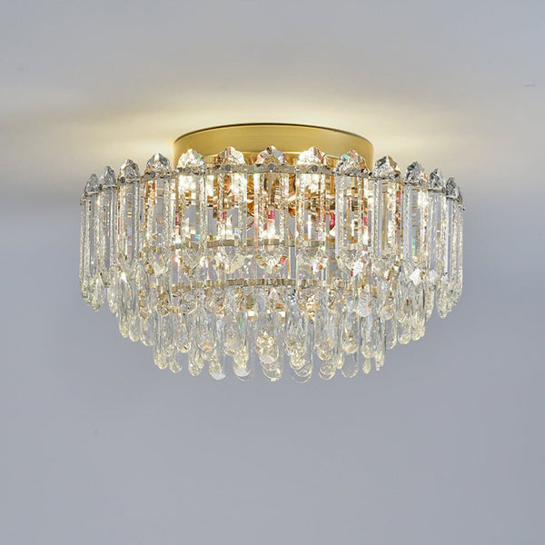 Thehouselights - Crystal Glass Chandelier Raindrop Flush Mount Ceiling - Ceiling Light - 60 cm. - 