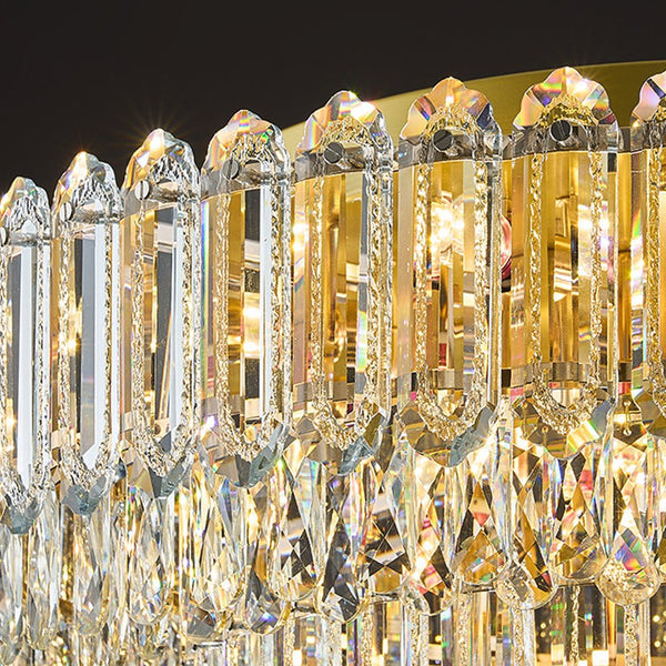 Thehouselights - Crystal Glass Chandelier Raindrop Flush Mount Ceiling - Ceiling Light - 60 cm. - 