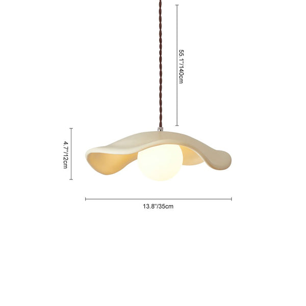 Thehouselights - Curved Hat - Shade Ceramic Pendant Light - Pendant - Orange - 