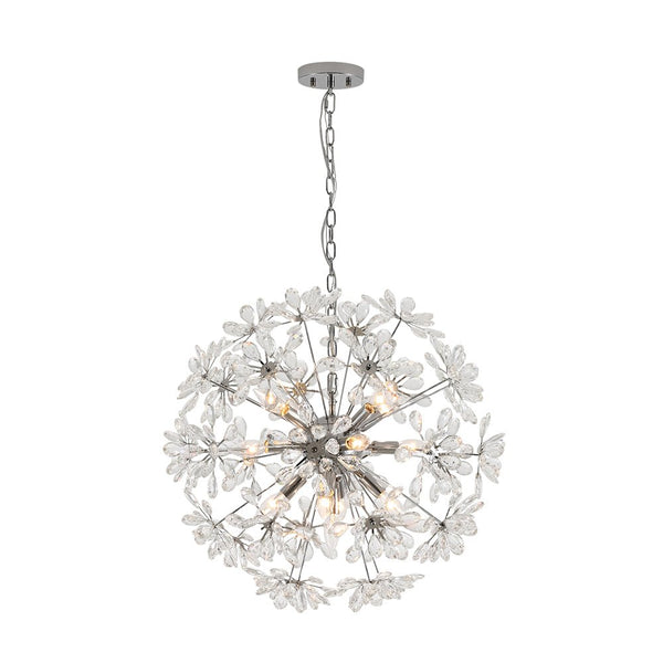 Thehouselights - Dandelion Crystal Dimmable Sputnik Sphere Chandelier - Chandelier - Chrome - 13 - Light