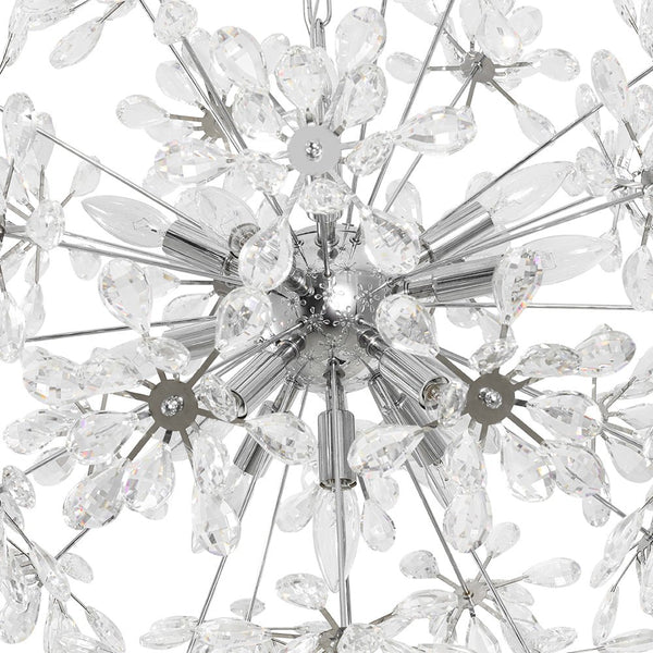 Thehouselights - Dandelion Crystal Dimmable Sputnik Sphere Chandelier - Chandelier - Chrome - 13 - Light