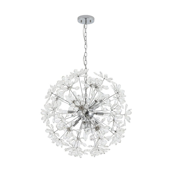 Thehouselights - Dandelion Crystal Dimmable Sputnik Sphere Chandelier - Chandelier - Chrome - 13 - Light