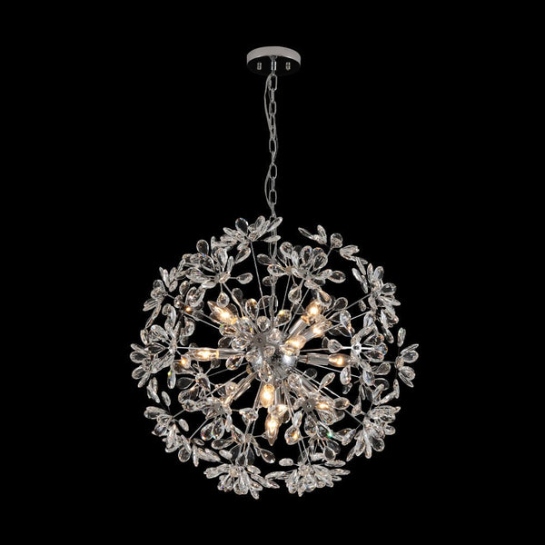Thehouselights - Dandelion Crystal Dimmable Sputnik Sphere Chandelier - Chandelier - Chrome - 13 - Light