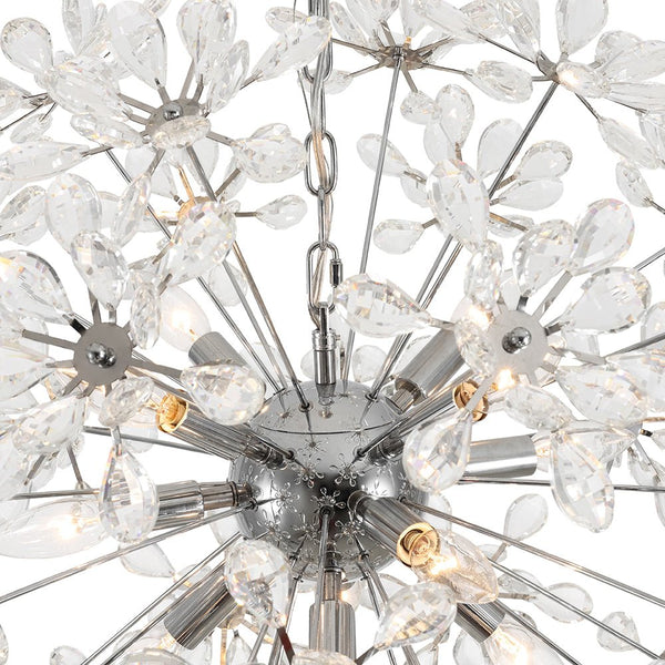 Thehouselights - Dandelion Crystal Dimmable Sputnik Sphere Chandelier - Chandelier - Chrome - 13 - Light