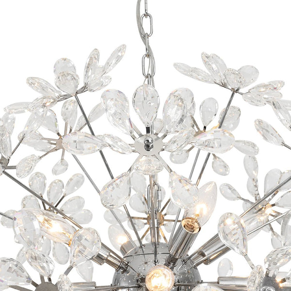 Thehouselights - Dandelion Crystal Dimmable Sputnik Sphere Chandelier - Chandelier - Chrome - 13 - Light