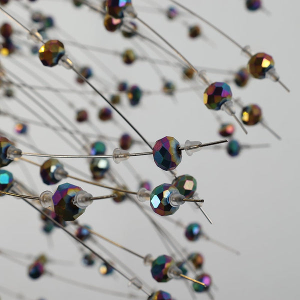 Thehouselights - Dandelion Sputnik Colorful Chandelier with Iridescent Beads - Chandelier - Brass - 9 - Light