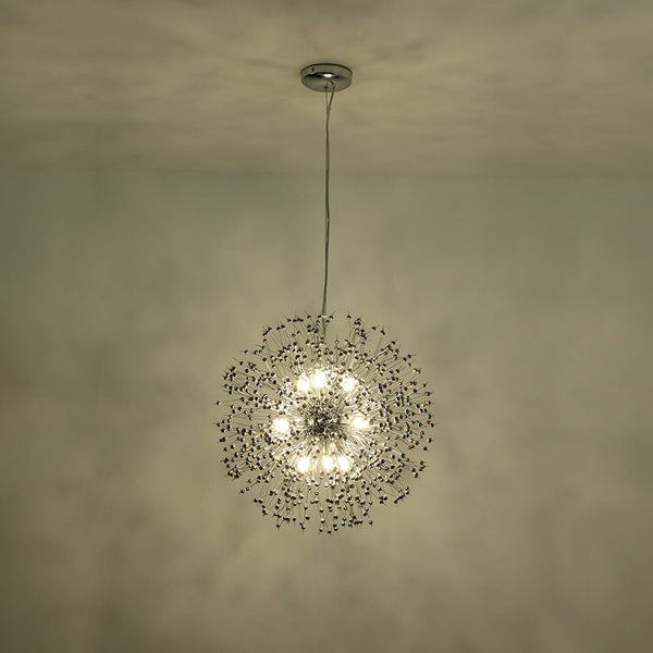 Thehouselights - Dandelion Sputnik Colorful Chandelier with Iridescent Beads - Chandelier - Chrome - 9 - Light