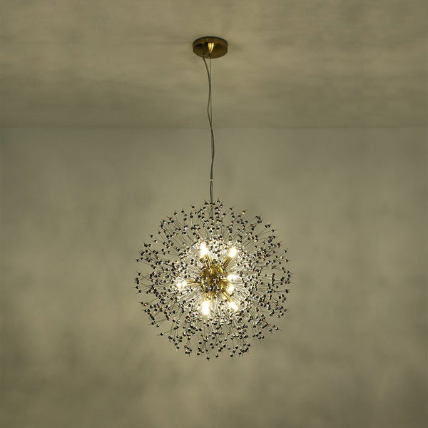 Thehouselights - Dandelion Sputnik Colorful Chandelier with Iridescent Beads - Chandelier - Chrome - 9 - Light