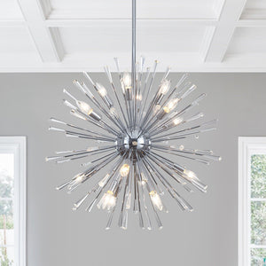 Thehouselights - Dandelion Starburst Dimmable Sputnik Chandelier - Chandelier - Chrome - 16 - Light