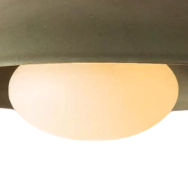 Thehouselights-Designer 1-Light Nordic Dome Semi Flush Mount-Ceiling Light-Vintage Green-