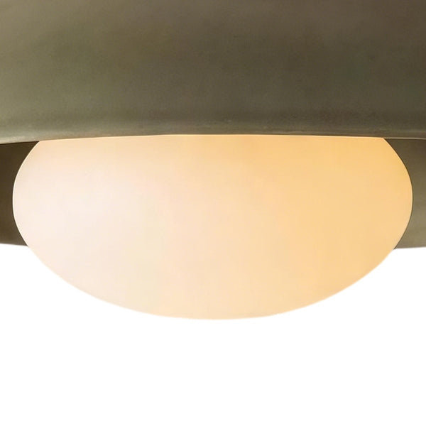 Thehouselights-Designer 1-Light Nordic Dome Semi Flush Mount-Ceiling Light-Vintage Green-