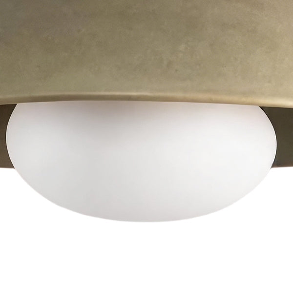 Thehouselights-Designer 1-Light Nordic Dome Semi Flush Mount-Ceiling Light-Vintage Green-