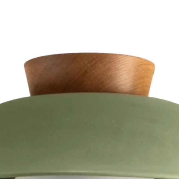 Thehouselights-Designer 1-Light Nordic Dome Semi Flush Mount-Ceiling Light-Vintage Green-