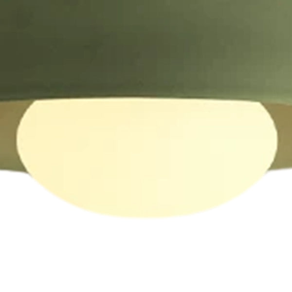 Thehouselights-Designer 1-Light Nordic Dome Semi Flush Mount-Ceiling Light-Vintage Green-