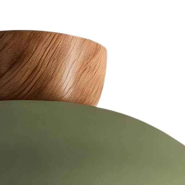 Thehouselights-Designer 1-Light Nordic Dome Semi Flush Mount-Ceiling Light-Vintage Green-