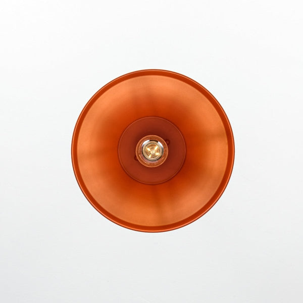 Thehouselights-Dome Shade Drum Semi Flush Mount-Ceiling Light-Terracotta-