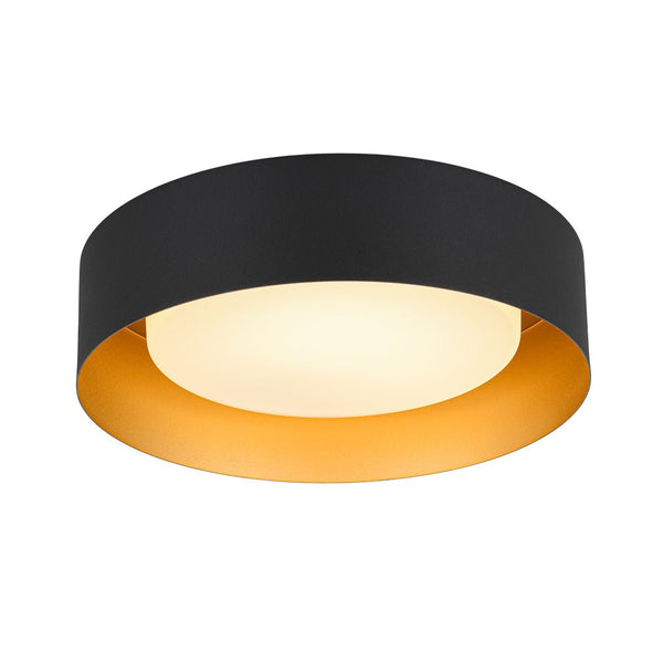 Thehouselights - Drum LED Flush Mount with Milky Glass Shade - Ceiling Light - 35 cm. - 