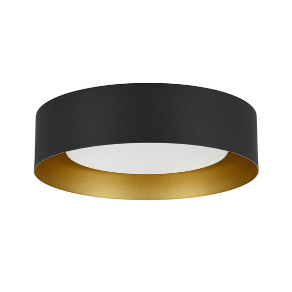 Thehouselights - Drum LED Flush Mount with Milky Glass Shade - Ceiling Light - 35 cm. - 