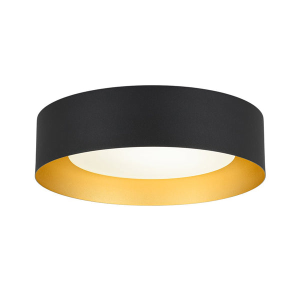 Thehouselights - Drum LED Flush Mount with Milky Glass Shade - Ceiling Light - 35 cm. - 