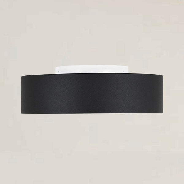 Thehouselights - Drum LED Flush Mount with Milky Glass Shade - Ceiling Light - 35 cm. - 