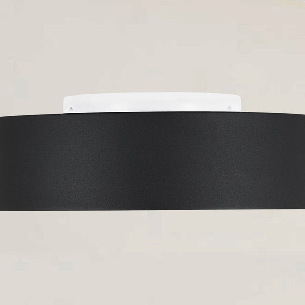 Thehouselights - Drum LED Flush Mount with Milky Glass Shade - Ceiling Light - 35 cm. - 