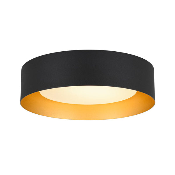 Thehouselights - Drum LED Flush Mount with Milky Glass Shade - Ceiling Light - 35 cm. - 