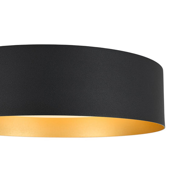 Thehouselights - Drum LED Flush Mount with Milky Glass Shade - Ceiling Light - 35 cm. - 