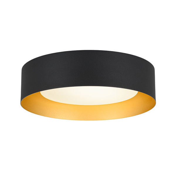 Thehouselights - Drum LED Flush Mount with Milky Glass Shade - Ceiling Light - 35 cm. - 