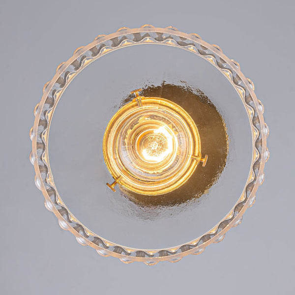 Thehouselights - Drum Strip Glass Pendant Light - Pendant - Clear - 