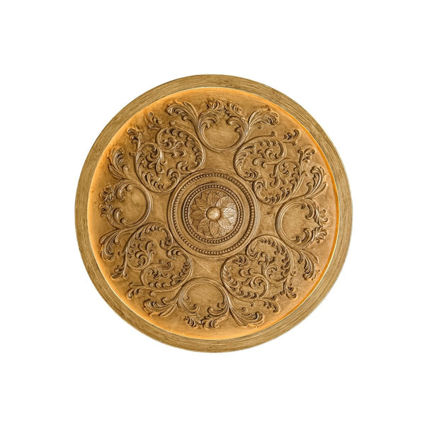 Thehouselights-French Sculptural White Round LED Flush Mount Light-Flush Mount-Wood Grain-