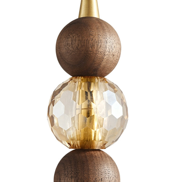 Thehouselights-French Sculpture Glass Pendant Lighting-Pendant-Walnut-