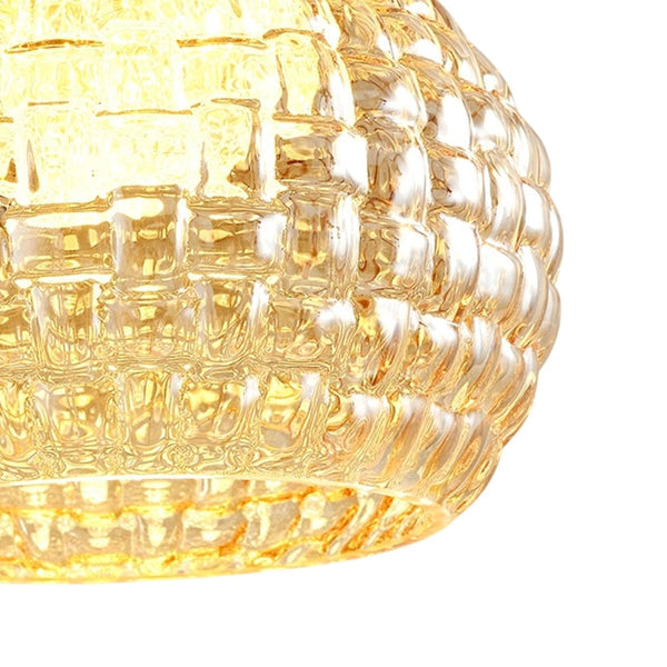 Thehouselights-French Sculpture Glass Pendant Lighting-Pendant-Walnut-