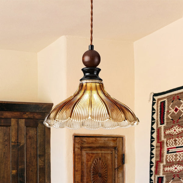 Thehouselights-French Striped Glass Pendant Lighting-Pendant-1-Light-