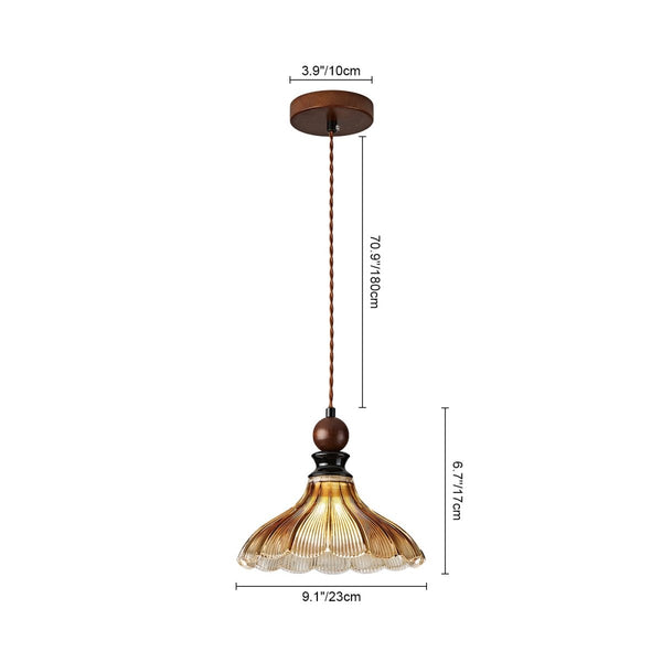 Thehouselights-French Striped Glass Pendant Lighting-Pendant-1-Light-