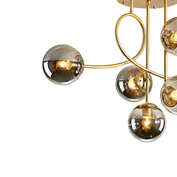 Thehouselights-Geometric Modo Bubble Glass Chandelier-Chandelier-Black-