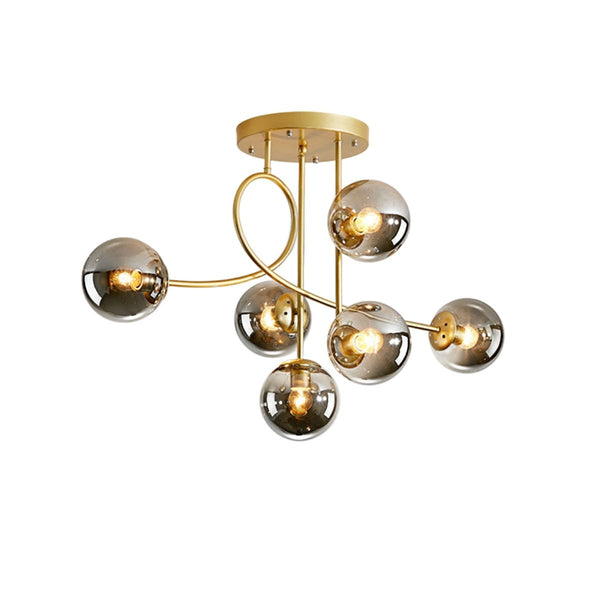 Thehouselights-Geometric Modo Bubble Glass Chandelier-Chandelier-Black-