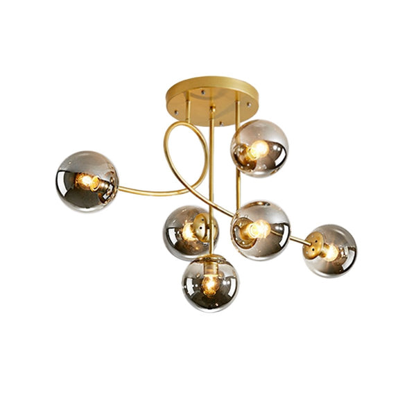 Thehouselights-Geometric Modo Bubble Glass Chandelier-Chandelier-Black-
