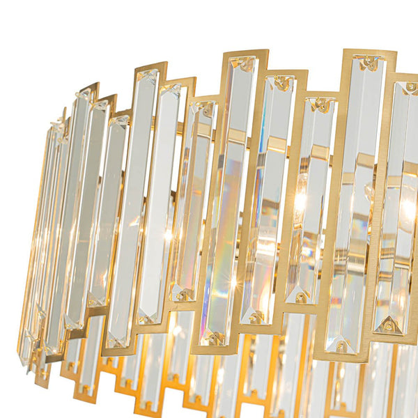 Thehouselights - Glam Modern Brass Crystal Chandelier - Chandelier - Brass - 