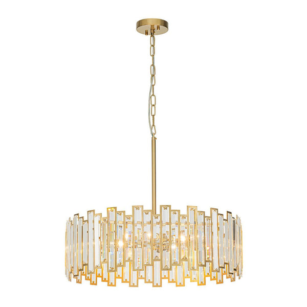 Thehouselights - Glam Modern Brass Crystal Chandelier - Chandelier - Brass - 