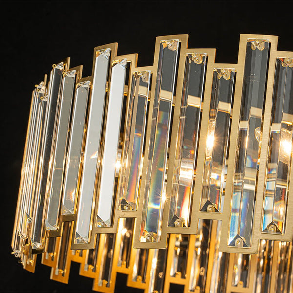 Thehouselights - Glam Modern Brass Crystal Chandelier - Chandelier - Brass - 