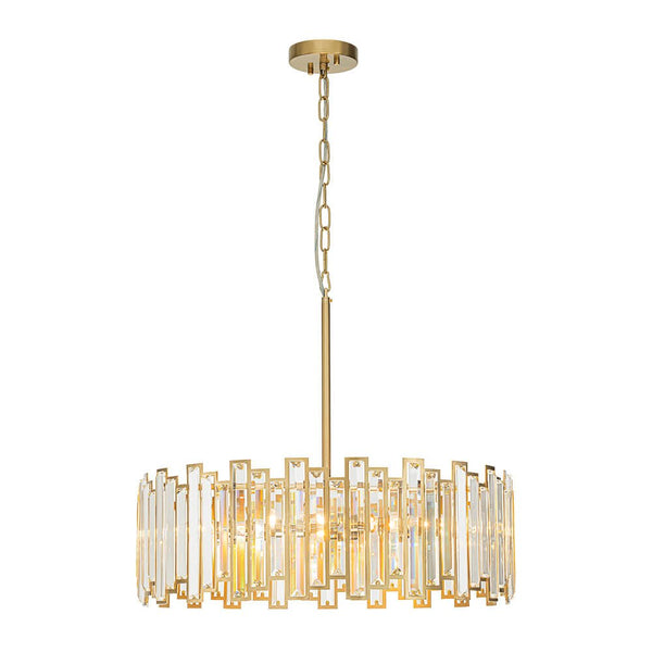 Thehouselights - Glam Modern Brass Crystal Chandelier - Chandelier - Brass - 