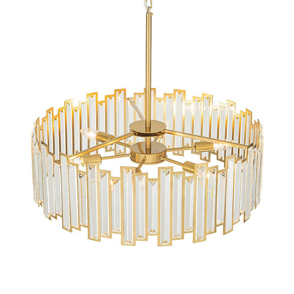 Thehouselights - Glam Modern Brass Crystal Chandelier - Chandelier - Brass - 