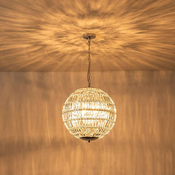 Thehouselights - Glam Modern Crystal Orb Chandelier - Chandelier - Chrome - 