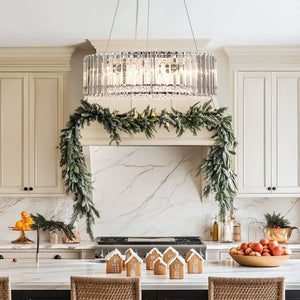 Thehouselights - Glam Modern Round Crystal Chandelier - Chandelier - Black - 