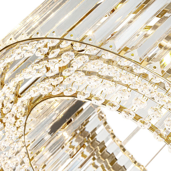 Thehouselights - Glam Modern Round Crystal Chandelier - Chandelier - Brass - 